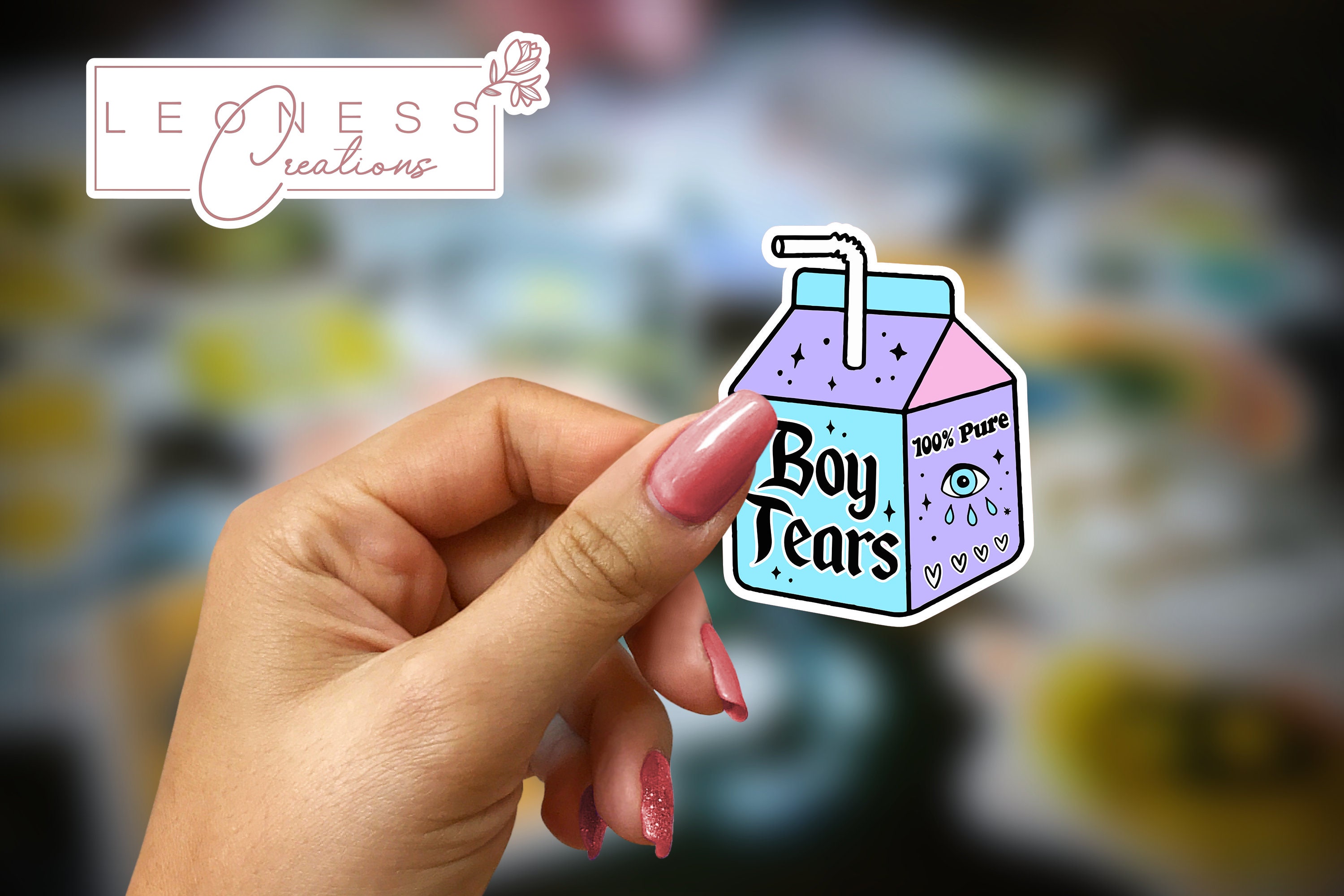 Boy Tears Sticker - Etsy