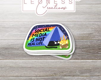 Social Media Is Not Real Life Sticker