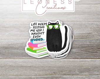 Life Keeps Testing Me and I Haven't Studied Sticker