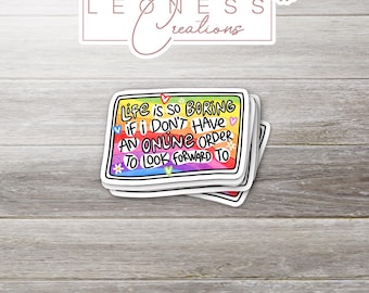 Online Order Sticker | Vinyl, Weatherproof, Glossy or Matte Finish