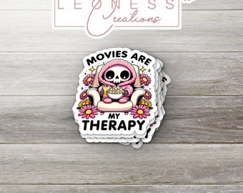 Movies Are My Therapy Sticker