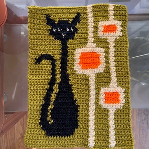 PATRÓN mcm gato tapiz de crochet *PDF DIGITAL*