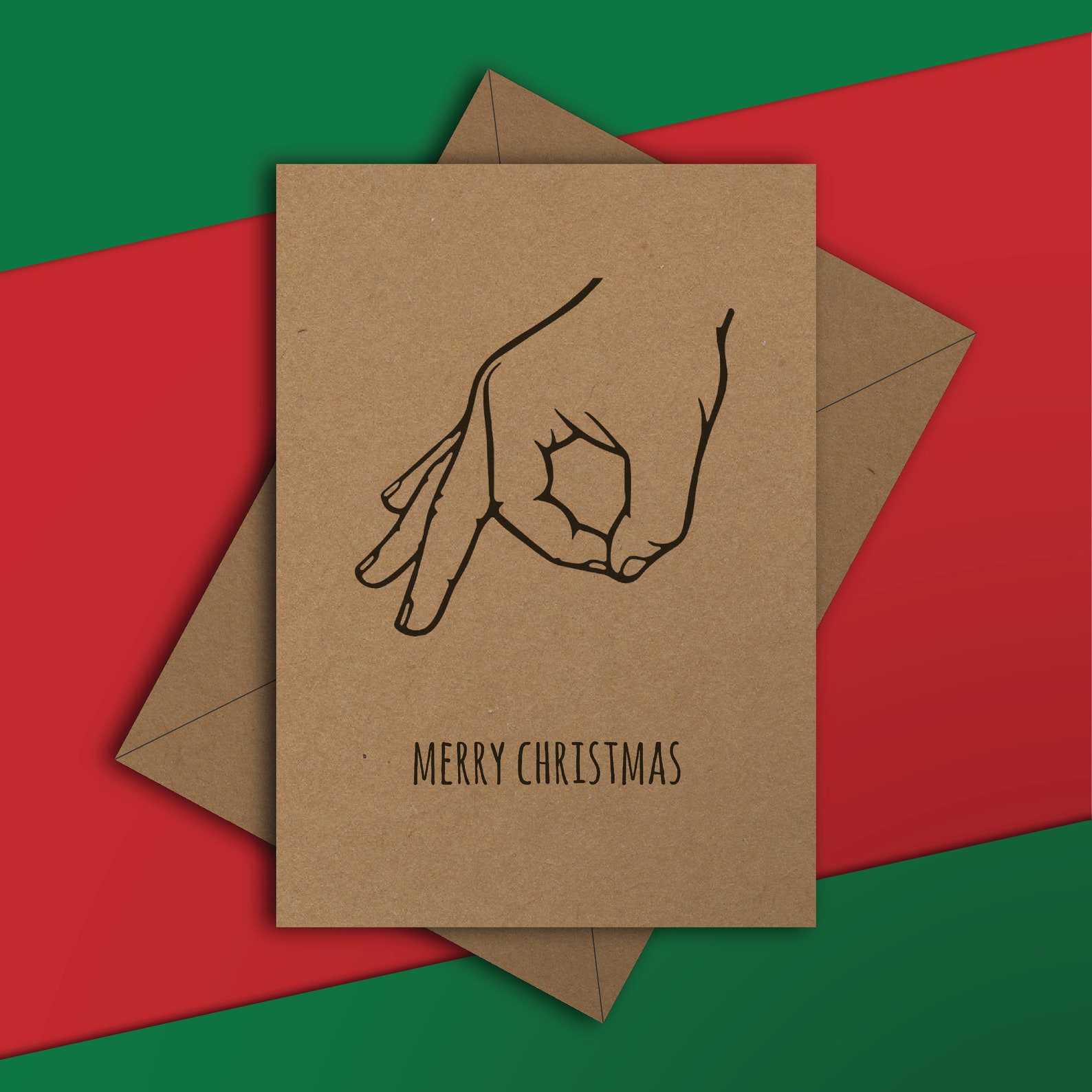 Meme Christmas Card Hand Circle OK Sign Punch Joke Old Etsy meme-christmas-card-hand-circle-ok-sign-punch-joke-old-etsy