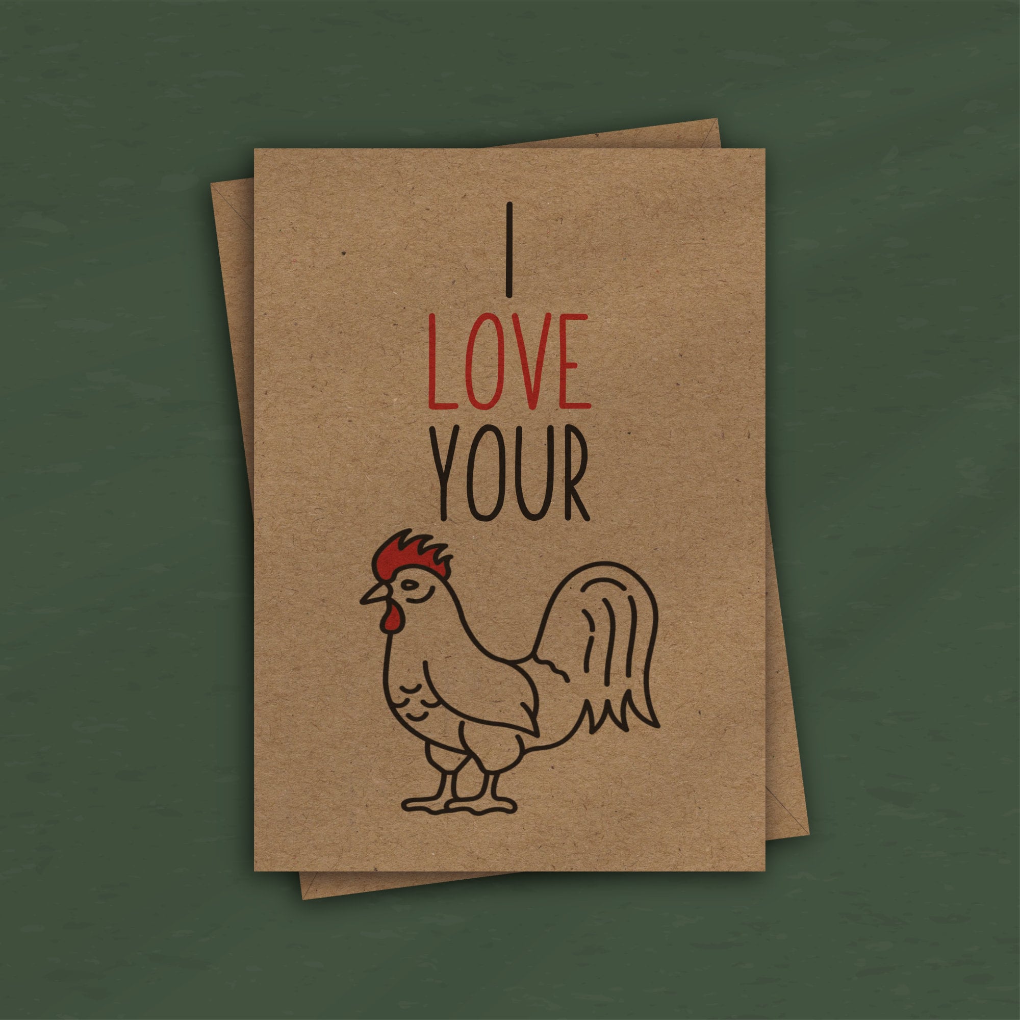 I Love Your Cock Funny Birthday Card Rude Gift Idea
