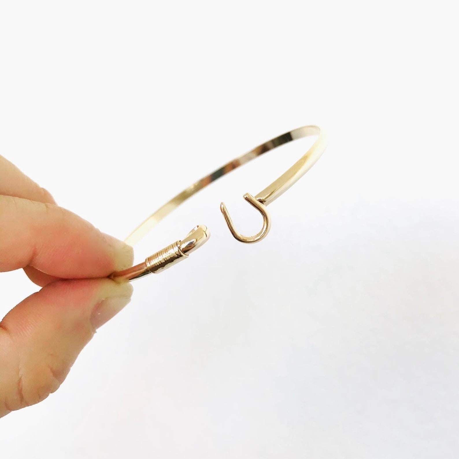 3.25mm 14k goldfill Caribbean Hook bracelet/cuff yellow gold Etsy