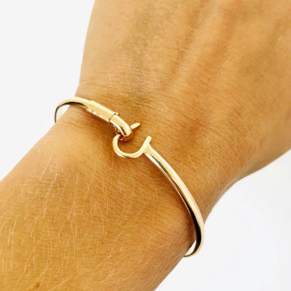 3.25mm 14k Gold-fill Caribbean Hook Bracelet/cuff Yellow Gold Hook Bracelet  by Isla Oddball Handmade Fine Jewelry -  Norway