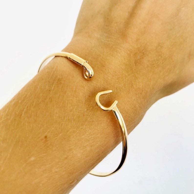 3.25mm 14k goldfill Caribbean Hook bracelet/cuff yellow gold Etsy