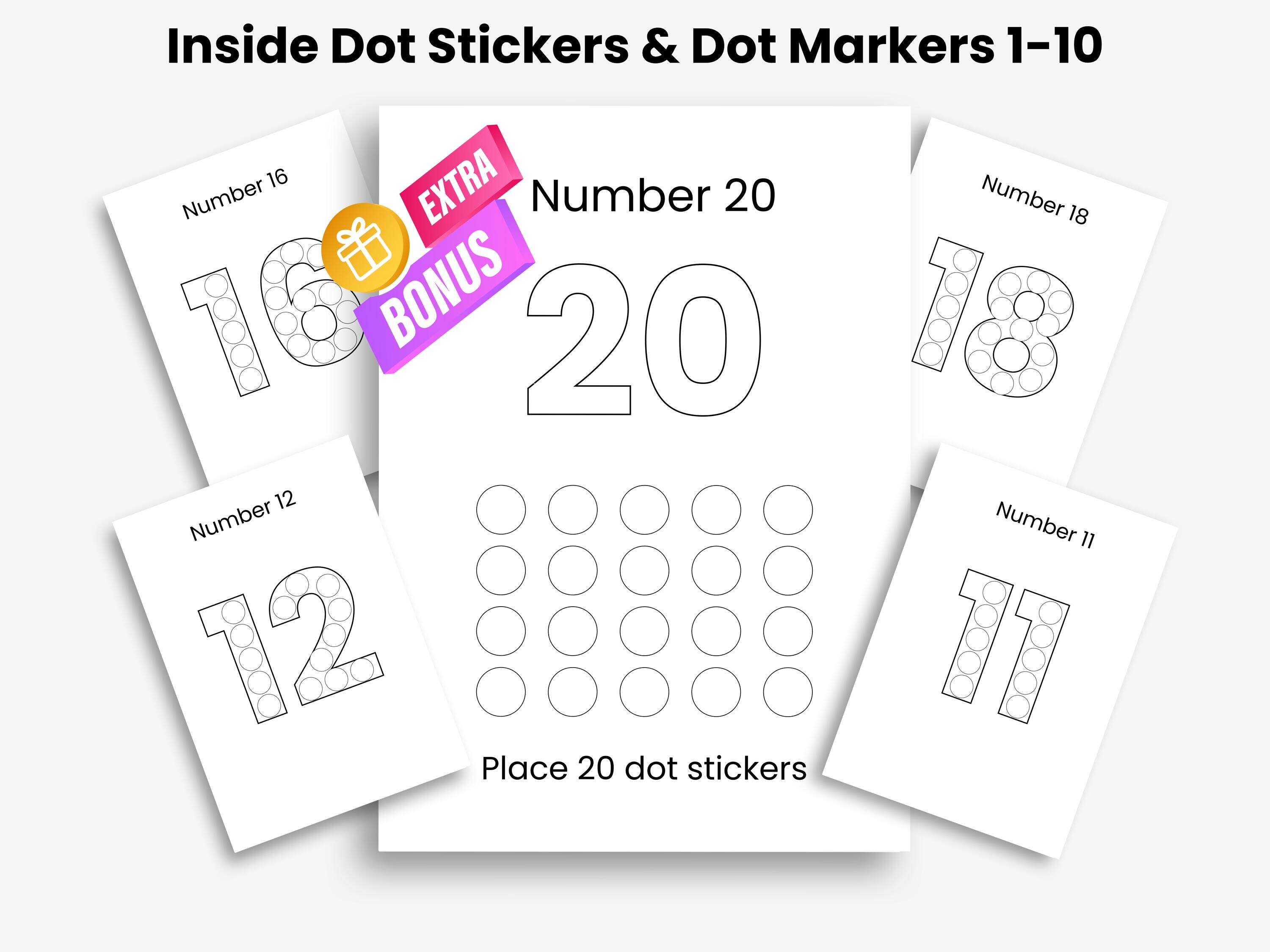 Dot Sticker Counting Printable – Numbers 11-20, Fine Motor Skills ...