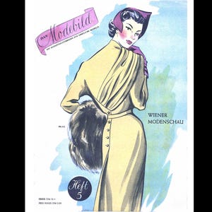 1950s 50s Reproduction Digital Vintage Sewing Pattern German Sewing Schnittmusterbogen Evening Day Wedding Dress Coats PDF INSTANT DOWNLOAD