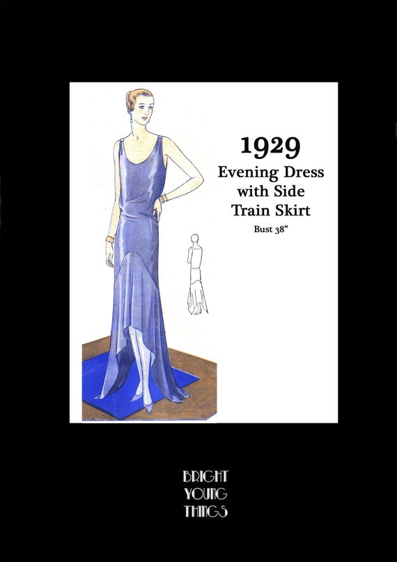 1920s Vintage Sewing Pattern Art Deco Flapper Silk Dress - Bust 38 (PDF  DOWNLOAD) - Etsy