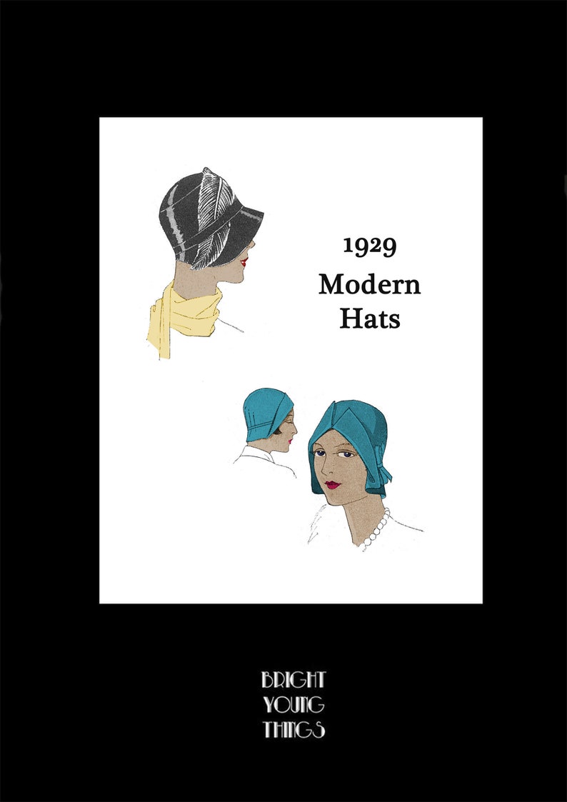1920s Patterns – Vintage, Reproduction Sewing Patterns     1920s 20s 1929 Art Deco Great Gatsby Flapper Velvet Felt Hat Hats Cloche Hat Original Vintage Design Reproduction PDF INSTANT DOWNLOAD  AT vintagedancer.com