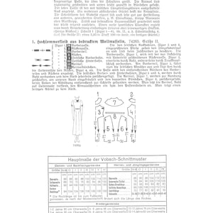 Pu&ograve; includere: Modello di cucito vintage per un abito estivo, con scollatura rotonda e maniche a raglan. Include diagrammi e misure in centimetri. Il testo recita "BRIGHT YOUNG THINGS".