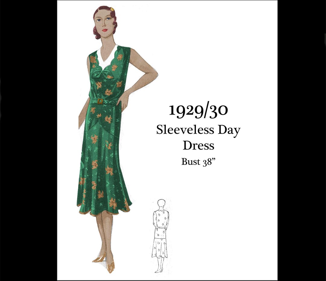 1920s 20s Vintage Sewing Pattern Art Deco Flapper Fashionable Elegant ...