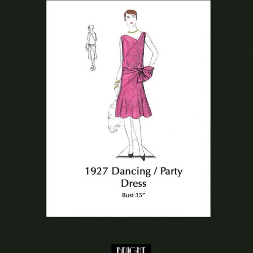 1927 party dress 1920s 20s 1927 Art Deco Great Gatsby Flapper Party Silk Dress Vintage  Sewing Pattern Bust 35 E Pattern Reproduction PDF INSTANT DOWNLOAD