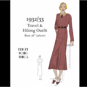 Cartamodello vintage anni '30 per giacca da viaggio/escursionismo - Busto 38 (DOWNLOAD PDF)