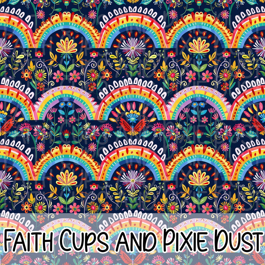 Bright Watercolor Rainbow Floral Digital Seamless Pattern. Commercial ...