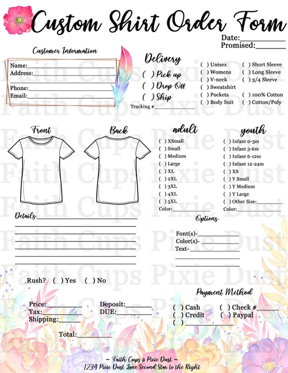 order 1 custom t shirt