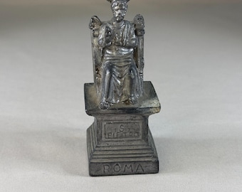 Vintage St. Peter Figurine, Roma Vatican Souvenir, Catholic Statue