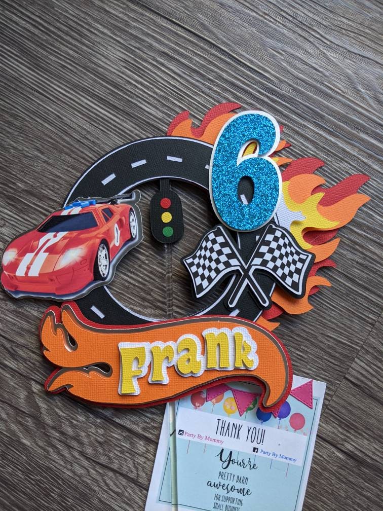 Hot Wheels Theme Inspired Cake Topper Personalized | Etsy