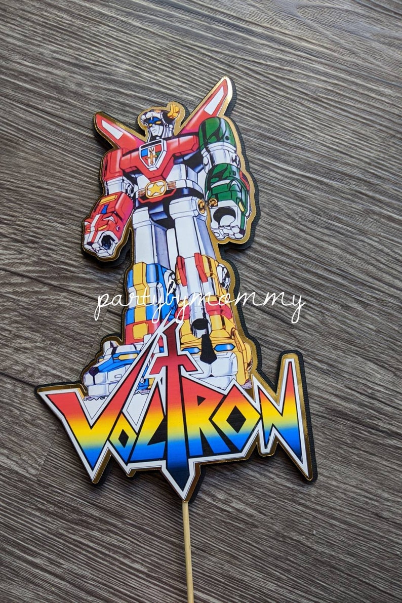 Voltron Theme Inspired Cake Topper Banner Table Centerpiece | Etsy