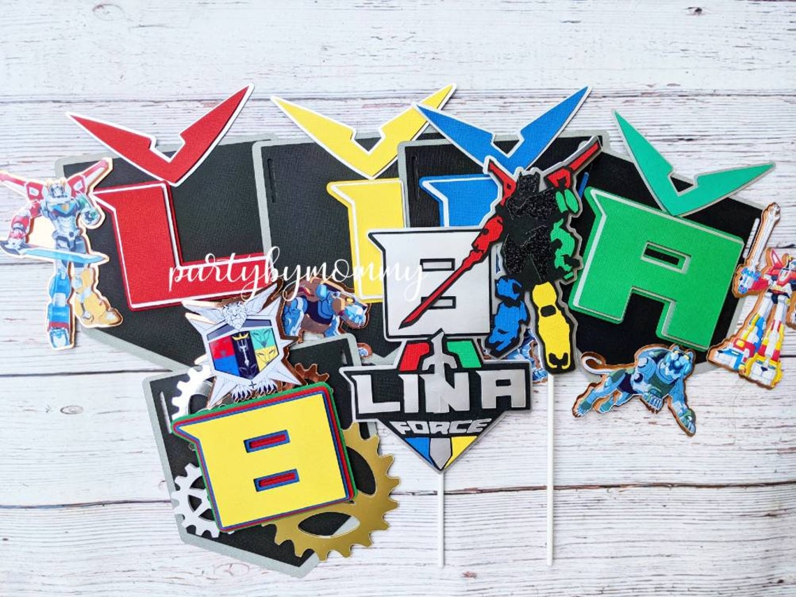 Voltron Theme Inspired Cake Topper Banner Table Centerpiece | Etsy