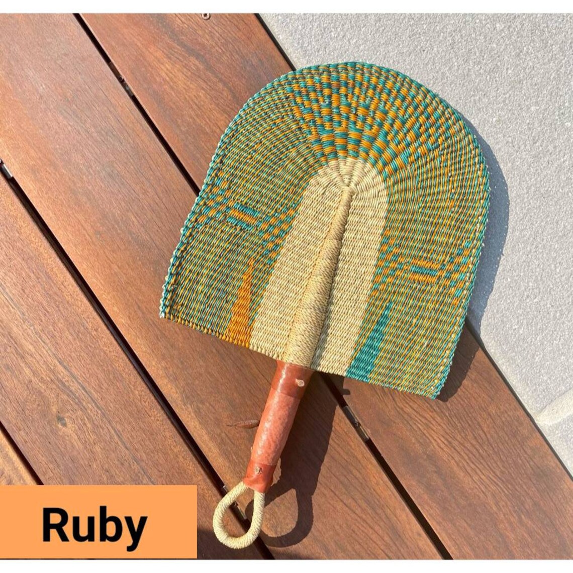 Straw Woven Hand FansLeather Based Handles Etsy