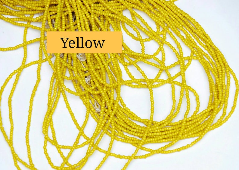 Tie on . Solid colour African Waist Beads