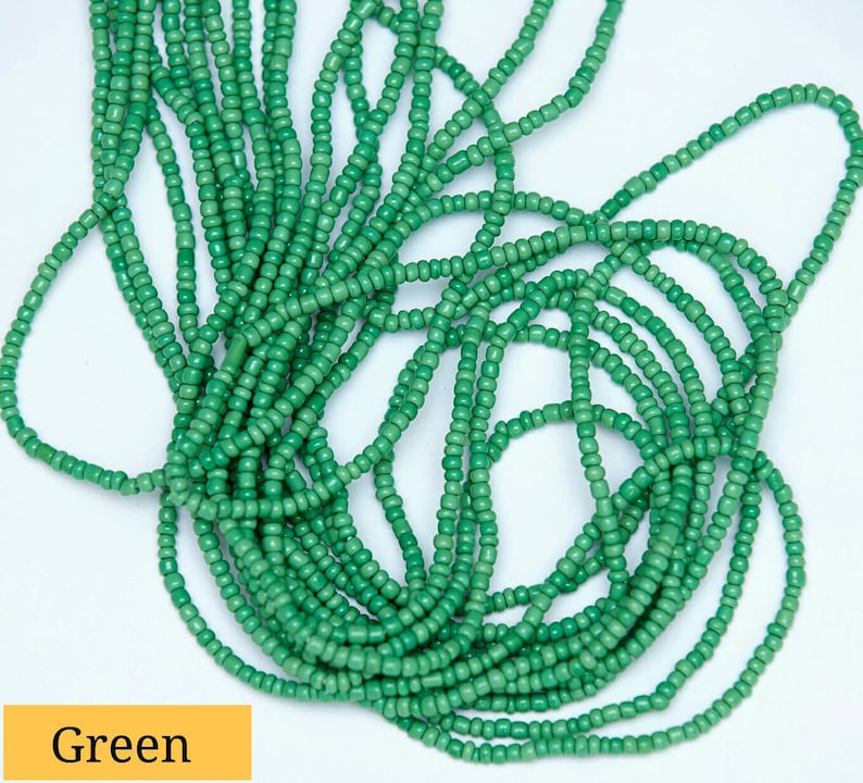 Tie on . Solid colour African Waist Beads