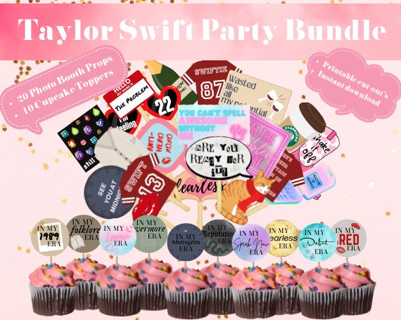 Taylor Swift 1989 Party Decorations Bundle Taylor (Instant Download) 