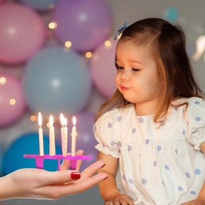 Portavelas higiénico para tarta de cumpleaños / Limpio y sin gérmenes / Adorno para tarta / Velas para soplar / Decoración para fiestas / Fanático de la limpieza