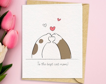 Best Cat Mom Mother's Day Greeting Card | Cat lover | Cat mum | Mother's Day 2021 | Fur Baby | Happy Mother's Day | Cute Cats