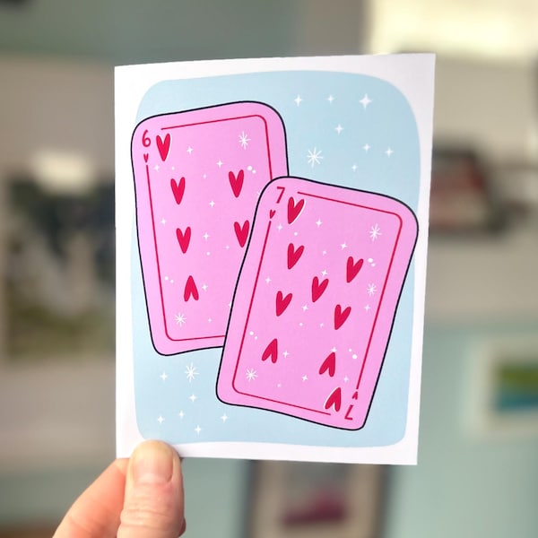 6 7 Valentine's Day Card | Six Seven Funny Meme Kid’s Card