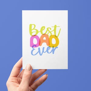 Carte de fête des pères du meilleur papa de tous les temps | papa cool carte | Meilleure carte papa | Carte amusante pour papa | Fête des pères de l'enfant en bas âge adolescent