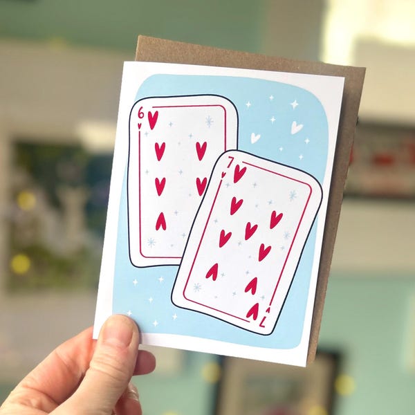 6 7 Valentine's Day Card | Six Seven Funny Meme Kid’s Card