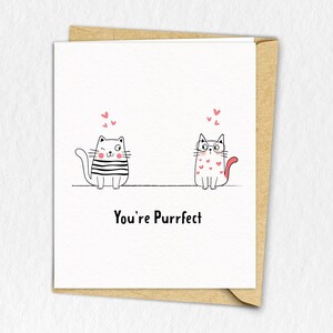 Carte de Saint-Valentin de chat mignon | Propriétaire amoureux des chats | pour petite amie mari mari femme | LGBT | stupide mignon | Mème chat drôle