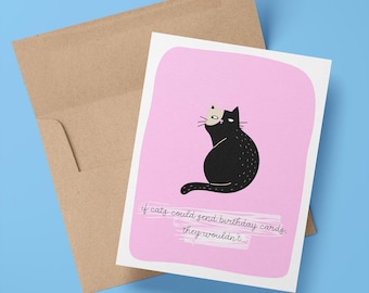 Funny Cat Birthday Card | Snarky Cat Lover Gift