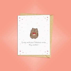 Carte de Saint-Valentin drôle de chat grincheux | Cadeau de Saint-Valentin propriétaire d'amoureux des chats | mari femme petite amie petit ami partenaire | chat tigré