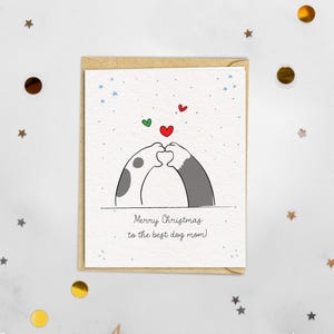 Meilleure carte de voeux de Noël pour maman chien | Amoureux des chiens | Maman chien | parents d'animaux de compagnie | Fourrure bébé | Bonnes vacances | Chiens mignons