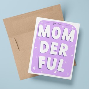 Carte de voeux 2023 drôle de mère maman-derful | Bonne fête des mères | Cadeau amusant parfait pour une merveilleuse maman, maman, maman