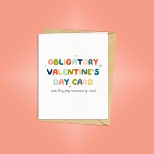 Carte de Saint-Valentin obligatoire | l'amour est mort pour sa petite amie et son petit ami | LGBT | marrant humoristique mari épouse petite amie petit ami