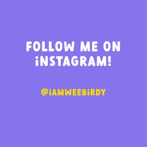 a purple background with the words follow me on instagram