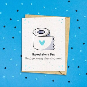 Meilleure carte de voeux drôle pour la fête des pères | jolie carte rigolote pour papa | merci de m'avoir essuyé les fesses | Meilleur papa bambin bébé