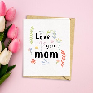 Carte de voeux florale pour la fête des mères | Bonne fête des mères | fleur sentimentale souvenir pour jardinier | cadeau pour grand-mère grand-mère