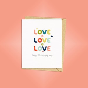 L'amour est amour carte de Saint-Valentin | carte romantique pour petite amie petit ami partenaire mari femme | Adapté aux LGBT