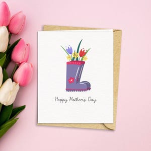 Fleurs bottées pour la fête des mères 2023 | Bonne fête des mères | Cadeau de jardinier souvenir floral sentimental pour grand-mère grand-mère
