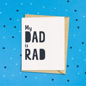 Mon père est RAD ! Carte de voeux drôle drôle de fête des pères | papa drôle mignon de carte | Excellente parentalité | Meilleur papa bambin bébé