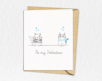 Tarjeta divertida de San Valentín con un gato / Regalo para amantes de los gatos