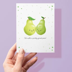 La carte de Saint-Valentin poire parfaite pour petit ami, mari ou femme ou même votre meilleur ami - jeu de mots amusant sur les fruits