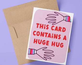 Sending Hugs Greetings Card | Thinking of You Card