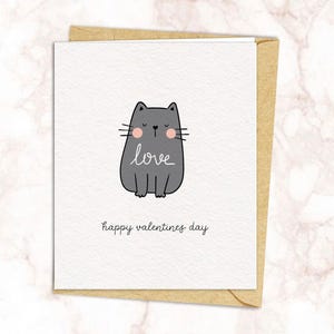 Carte de Saint-Valentin de CAT MIGNON | adorable carte de Saint-Valentin pour amoureux des chats | Soyez mon Valentin | stupide mignon | animal de compagnie